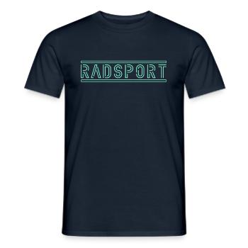 Radsport - Männer T-Shirt - Navy - Vorne - AI Model Male 178 light (178cm)