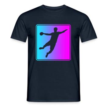 Handball Logo - T-shirt homme - marine - Devant - AI Model Male 178 light (178cm)