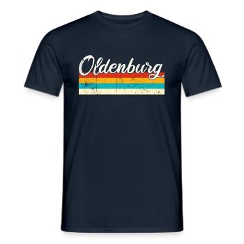 Oldenburg Rétro Vintage - T-shirt homme - marine - Devant - AI Model Male 178 light (178cm)