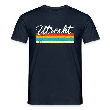 Utrecht Rétro Vintage - T-shirt homme - marine - Devant - AI Model Male 178 light (178cm)