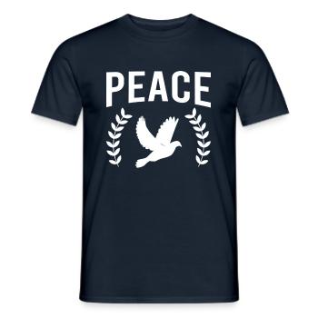 Peace Dove Peace Peace - Men's T-Shirt - navy - Front - AI Model Male 178 light (178cm)