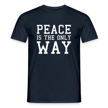 Peace Saying - Men's T-Shirt - navy - Front - AI Model Male 178 light (178cm)