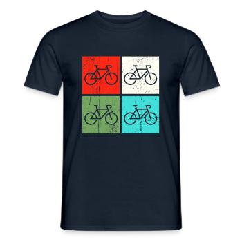 Bicycle Cycling Retro - Men's T-Shirt - navy - Front - AI Model Male 178 light (178cm)