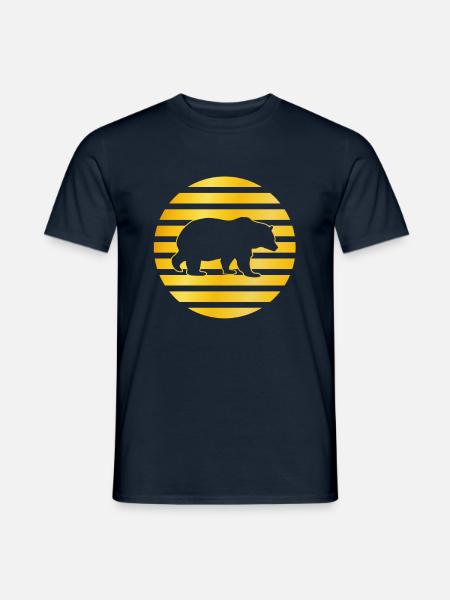 Golden Bear Polar Bear Logo - Men's T-Shirt - navy