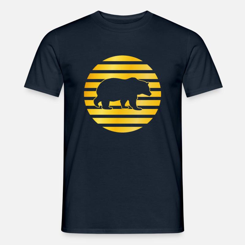 goldenes Bär Eisbär Logo - Männer T-Shirt - Navy