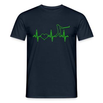 Golf Heartbeat - Men's T-Shirt - navy - Front - AI Model Male 178 light (178cm)