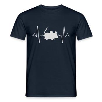 Battement de cœur de la souris - T-shirt homme - marine - Devant - AI Model Male 178 light (178cm)