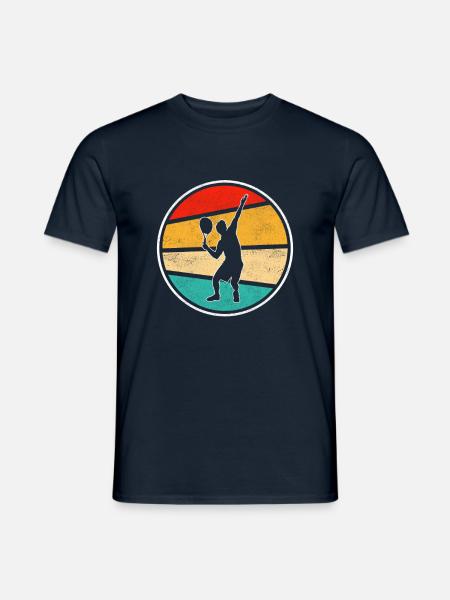 Tennis Retro - Männer T-Shirt - Navy