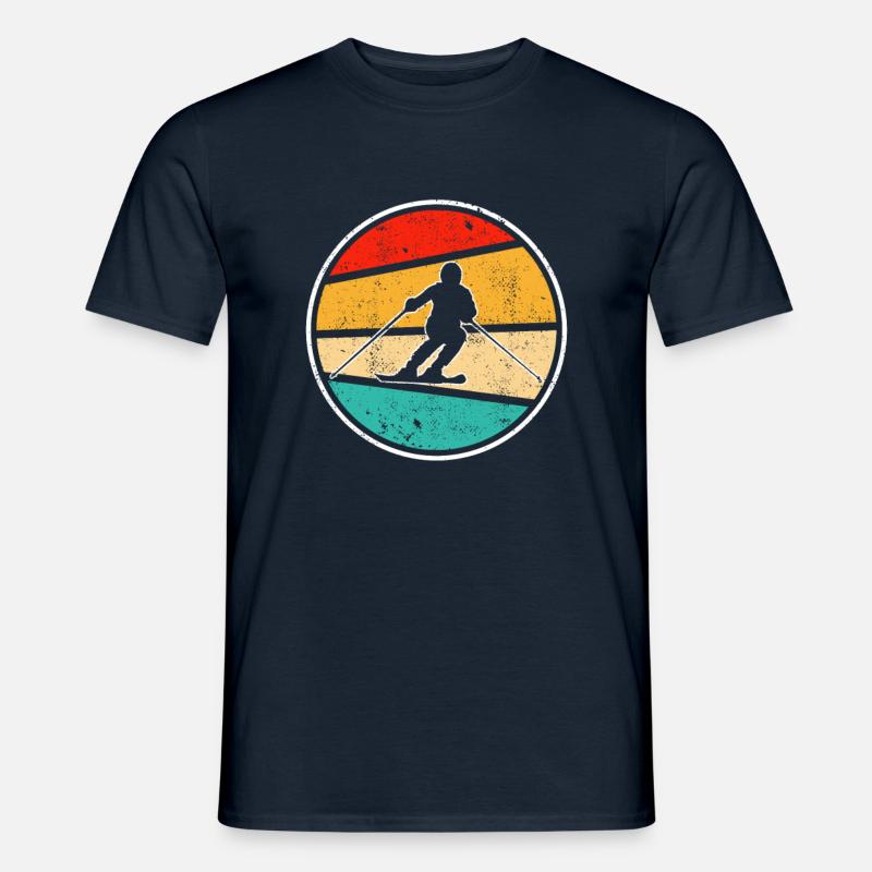 Ski Retro - Männer T-Shirt - Navy