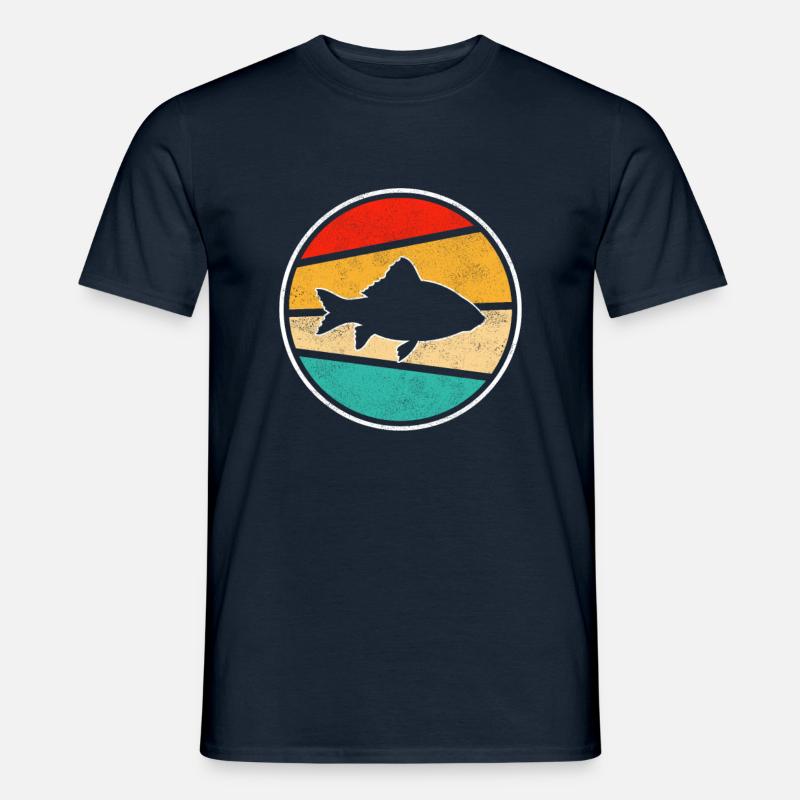 Fisch Retro - Männer T-Shirt - Navy