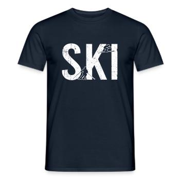 Ski - T-shirt homme - marine - Devant - AI Model Male 178 light (178cm)