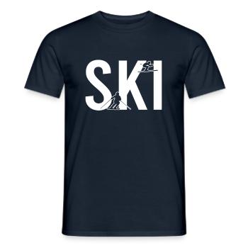 Ski - T-shirt homme - marine - Devant - AI Model Male 178 light (178cm)