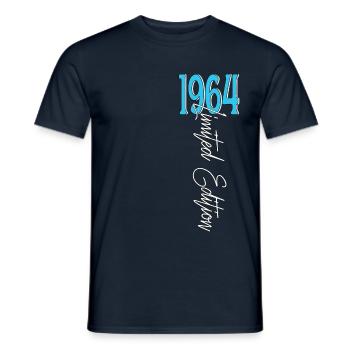 1964 Vintage anniversaire drôles dictons - T-shirt homme - marine - Devant - AI Model Male 178 light (178cm)