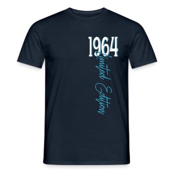 1964 Vintage anniversaire drôles dictons - T-shirt homme - marine - Devant - AI Model Male 178 light (178cm)