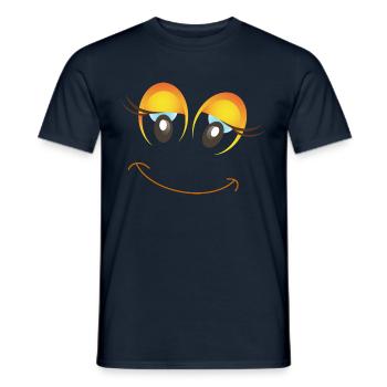 Enthousiaste idée cadeau femme Smiley - T-shirt homme - marine - Devant - AI Model Male 178 light (178cm)