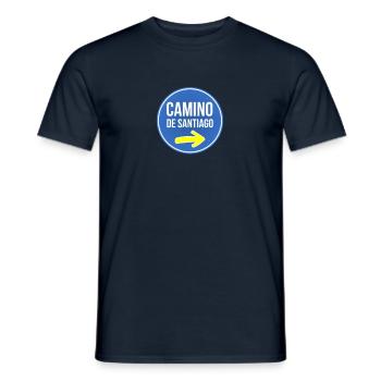 Pilgerweg Camino Pilgerzeit De Santiago - Männer T-Shirt - Navy - Vorne - AI Model Male 178 light (178cm)
