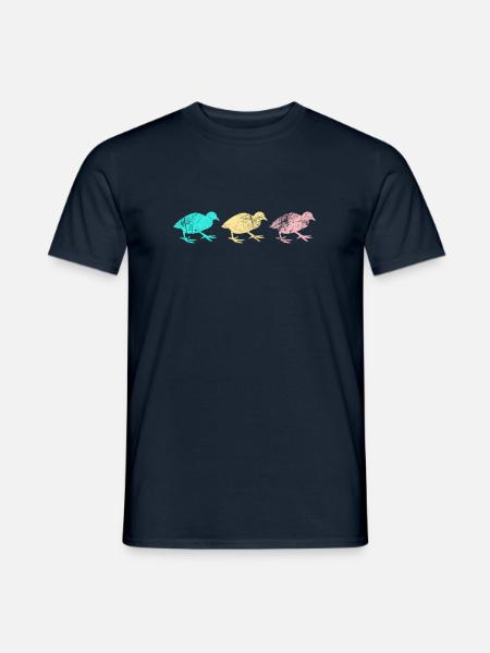 Süße Zwergwachtel Erdwachtel Wachtel Geschenk - Männer T-Shirt - Navy