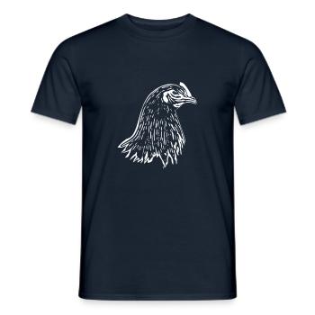 Poulets tête de poulet cadeau poulet - T-shirt homme - marine - Devant - AI Model Male 178 light (178cm)