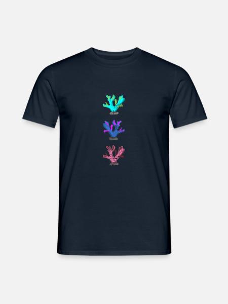 Bunte Korallen - Männer T-Shirt - Navy