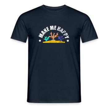 Bunte Korallen - Männer T-Shirt - Navy - Vorne - AI Model Male 178 light (178cm)