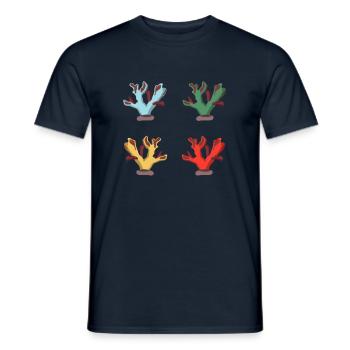Retro Coral Coral Reef Coral Aquarium - Men's T-Shirt - navy - Front - AI Model Male 178 light (178cm)