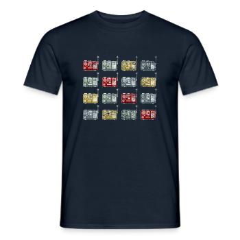 Retro Amateurfunk Funker Hamradio Funkstation - Männer T-Shirt - Navy - Vorne - AI Model Male 178 light (178cm)