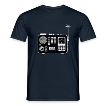 Retro Funkgerät Funker Amateurfunker Hamradio - Männer T-Shirt - Navy - Vorne - AI Model Male 178 light (178cm)
