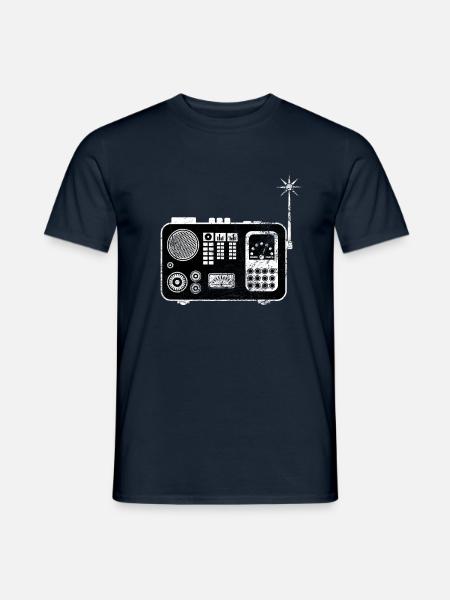 Retro Funkgerät Funker Amateurfunker Hamradio - Männer T-Shirt - Navy