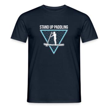 Stand Up Paddling Surfing Paddling Gift - Men's T-Shirt - navy - Front - AI Model Male 178 light (178cm)