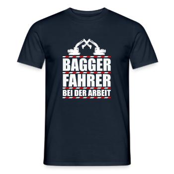 Baggerfahren Bagger Baumaschinen - Männer T-Shirt - Navy - Vorne - AI Model Male 178 light (178cm)
