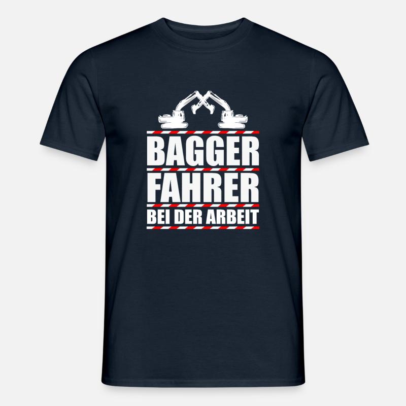 Baggerfahren Bagger Baumaschinen - Männer T-Shirt - Navy