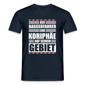 Baggerfahrer Baustelle - Männer T-Shirt - Navy - Vorne - AI Model Male 178 light (178cm)