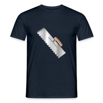 Spachtel Kelle outil chantier - T-shirt homme - marine - Devant - AI Model Male 178 light (178cm)
