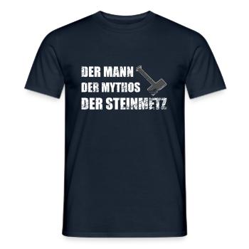 Lustiger Spruch Steinmetz Meißel Geschenk - Männer T-Shirt - Navy - Vorne - AI Model Male 178 light (178cm)