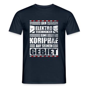 Elektrotechniker Lustiger Spruch - Männer T-Shirt - Navy - Vorne - AI Model Male 178 light (178cm)