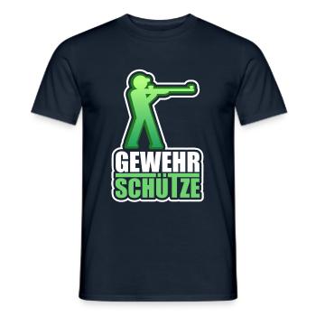 Gewehrschütze Sportschießen Schütze - Männer T-Shirt - Navy - Vorne - AI Model Male 178 light (178cm)