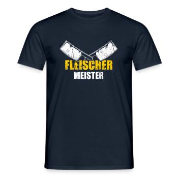 Cooler Fleischer Meister Hackbeil - Männer T-Shirt - Navy - Vorne - AI Model Male 178 light (178cm)