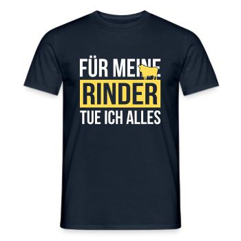 Rinder Rinderstall Rind - Männer T-Shirt - Navy - Vorne - AI Model Male 178 light (178cm)