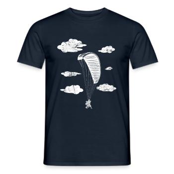 Parapente Parapente Pilote Cadeau - T-shirt homme - marine - Devant - AI Model Male 178 light (178cm)
