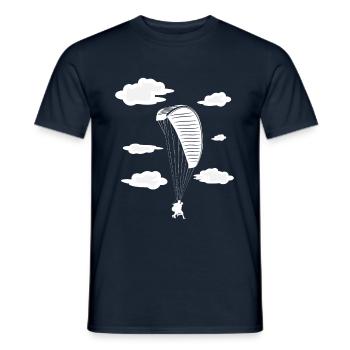Pilote de parapente parapente - T-shirt homme - marine - Devant - AI Model Male 178 light (178cm)