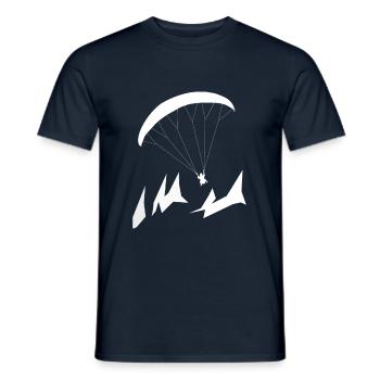 Parapente Parapente Alpes - T-shirt homme - marine - Devant - AI Model Male 178 light (178cm)