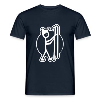 Skieur drôle de ski - T-shirt homme - marine - Devant - AI Model Male 178 light (178cm)