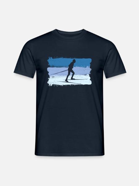 Skilaufen Skisport Langläufer - Männer T-Shirt - Navy