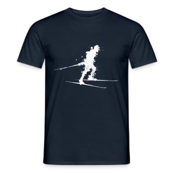 Skifahrer Langläufer Langlaufen Nordisch Ski - T-shirt homme - marine - Devant - AI Model Male 178 light (178cm)