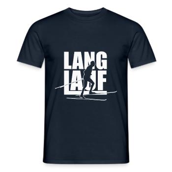 Skilanglauf Skiläufer Skifahrer - Männer T-Shirt - Navy - Vorne - AI Model Male 178 light (178cm)