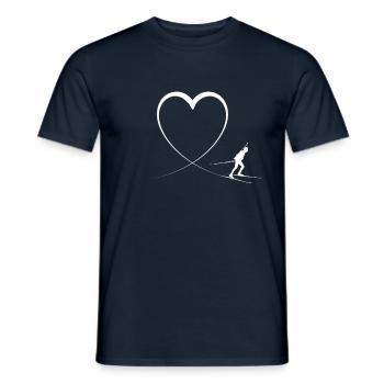 J'aime le biathlon - T-shirt homme - marine - Devant - AI Model Male 178 light (178cm)