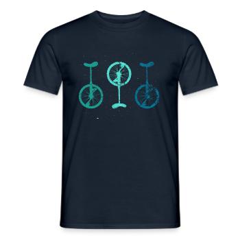 Vintage Unicycle Unicycle - T-shirt homme - marine - Devant - AI Model Male 178 light (178cm)