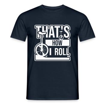 Einradfahren - Männer T-Shirt - Navy - Vorne - AI Model Male 178 light (178cm)