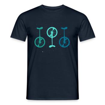 Vintage Einräder - Männer T-Shirt - Navy - Vorne - AI Model Male 178 light (178cm)