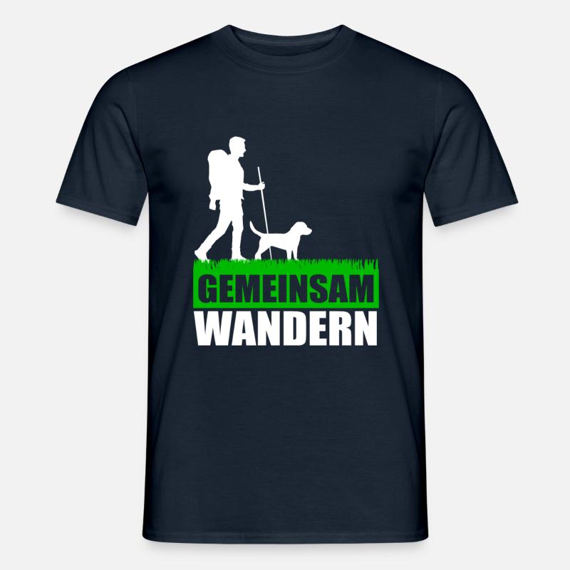 Wanderung Hund - Männer T-Shirt - Navy